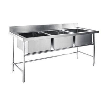 Chậu rửa 3 hố inox công nghiệp